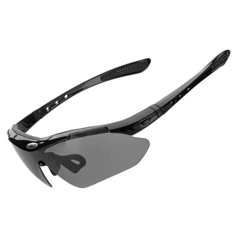 Okulary rowerowe fotochromowe z filtrem UV 400 czarne Okulary rowerowe fotochromowe z filtrem UV 400 czarne