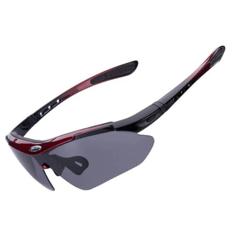 Okulary rowerowe fotochromowe z filtrem UV 400 czerwone Okulary rowerowe fotochromowe z filtrem UV 400 czerwone
