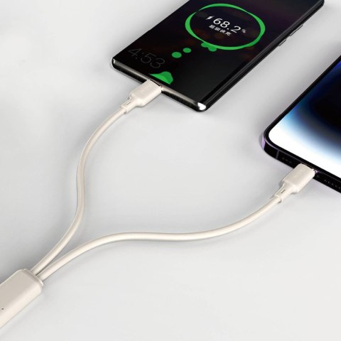Kabel przewód wzmacniany SR do iPhone USB-C - Lightning 30W 1m beżowy Kabel przewód wzmacniany SR do iPhone USB-C - Lightning 30W 1m beżowy