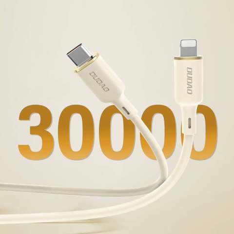 Kabel przewód wzmacniany SR do iPhone USB-C - Lightning 30W 1m beżowy Kabel przewód wzmacniany SR do iPhone USB-C - Lightning 30W 1m beżowy