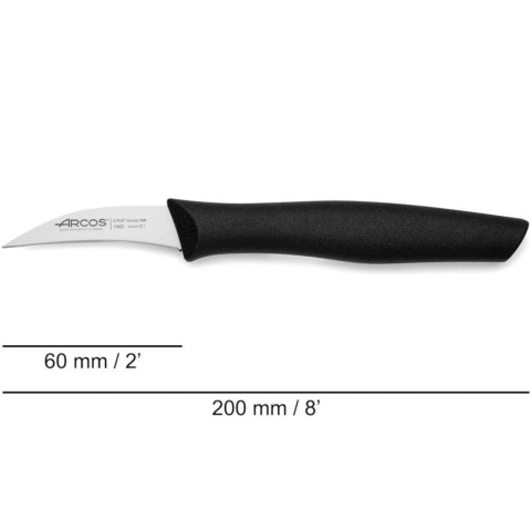 Nóż do obierania warzyw owoców zakrzywiony NOVA dł. 60/172 mm Nóż do obierania warzyw owoców zakrzywiony NOVA dł. 60/172 mm