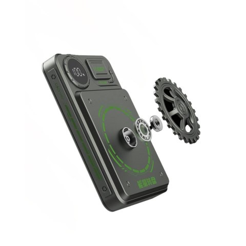 Stylowy powerbank 10000mAh 22.5W USB-A / USB-C z wyświetlaczem szary Stylowy powerbank 10000mAh 22.5W USB-A / USB-C z wyświetlaczem szary
