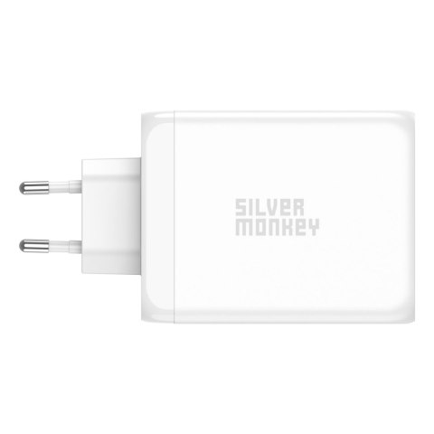 Mocna ładowarka GaN 200W 3xUSB-C PD USB-A QC 3.0 biała Mocna ładowarka GaN 200W 3xUSB-C PD USB-A QC 3.0 biała