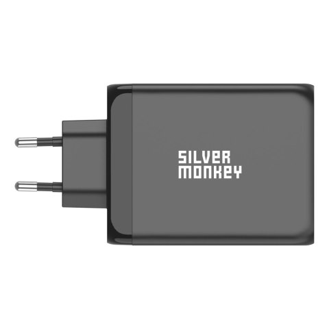 Mocna ładowarka GaN 200W 3xUSB-C PD USB-A QC 3.0 czarna Mocna ładowarka GaN 200W 3xUSB-C PD USB-A QC 3.0 czarna
