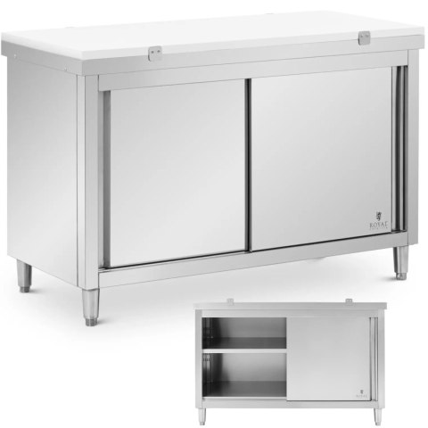 Szafka gastronomiczna wolnostojąca z deską do krojenia STAL 140 x 60 cm Szafka gastronomiczna wolnostojąca z deską do krojenia STAL 140 x 60 cm