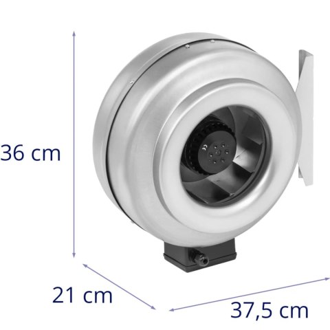 Wentylator kanałowy wyciągowy wylot śr. 250 mm 1200 m3/h Wentylator kanałowy wyciągowy wylot śr. 250 mm 1200 m3/h