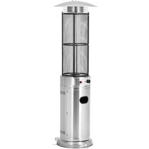 Lampa grzewcza promiennik ciepła gazowy tarasowy 11 kW 182 cm - srebrny Lampa grzewcza promiennik ciepła gazowy tarasowy 11 kW 182 cm - srebrny