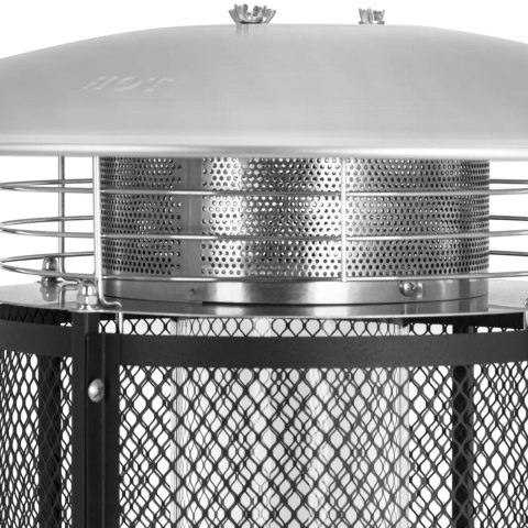 Lampa grzewcza promiennik ciepła gazowy tarasowy 11 kW 182 cm - srebrny Lampa grzewcza promiennik ciepła gazowy tarasowy 11 kW 182 cm - srebrny
