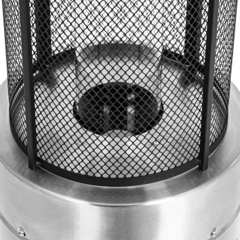 Lampa grzewcza promiennik ciepła gazowy tarasowy 11 kW 182 cm - srebrny Lampa grzewcza promiennik ciepła gazowy tarasowy 11 kW 182 cm - srebrny