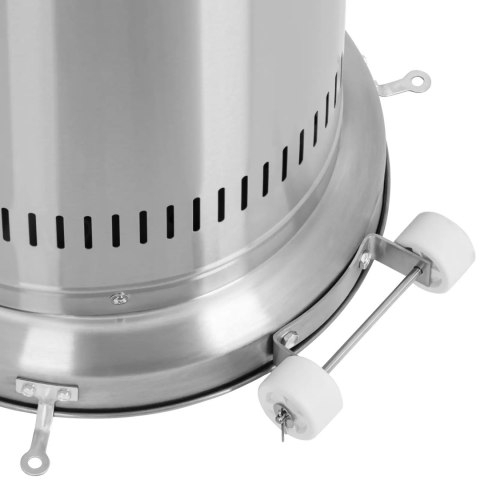Lampa grzewcza promiennik ciepła gazowy tarasowy 11 kW 182 cm - srebrny Lampa grzewcza promiennik ciepła gazowy tarasowy 11 kW 182 cm - srebrny