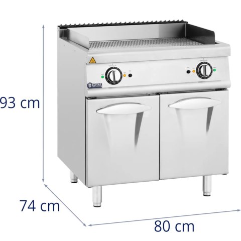 Grill płyta grillowa elektryczna podwójna ryflowana z szafką wolnostojąca 10.8 kW 400 V Grill płyta grillowa elektryczna podwójna ryflowana z szafką wolnostojąca 10.8 kW 400 V