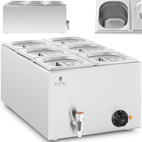 Bemar podgrzewacz do potraw bufet grzewczy 6 x GN 1/6 600 W Bemar podgrzewacz do potraw bufet grzewczy 6 x GN 1/6 600 W