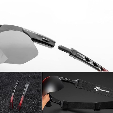 Okulary rowerowe fotochromowe z filtrem UV 400 białe Okulary rowerowe fotochromowe z filtrem UV 400 białe