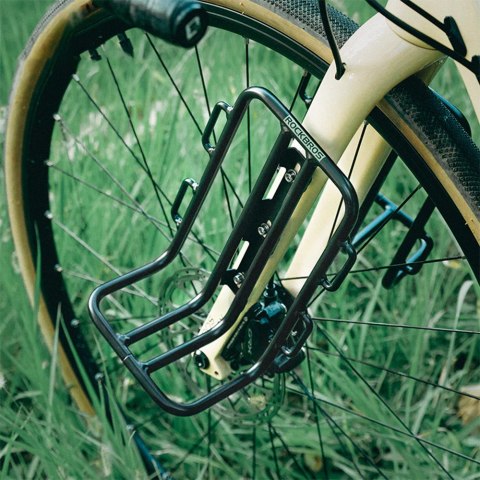 Półka rowerowa na torby na widelec rowerowy - czarna