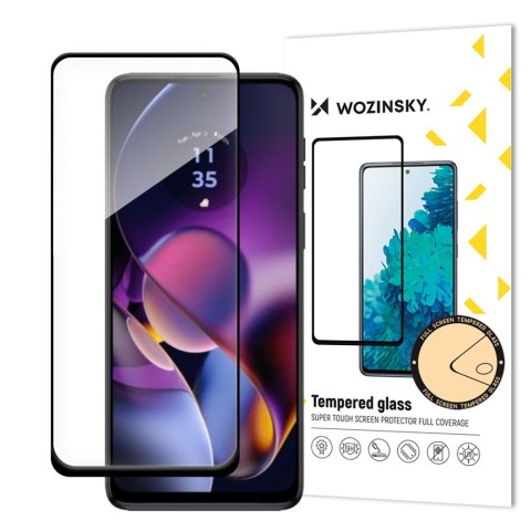 Szkło hartowane 9H na cały ekran Motorola Moto G54 z czarną ramką Full Glue Szkło hartowane 9H na cały ekran Motorola Moto G54 z czarną ramką Full Glue
