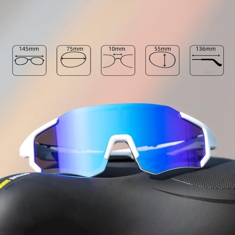 Okulary rowerowe z polaryzacją i filtrem UV 400 niebieskie Okulary rowerowe z polaryzacją i filtrem UV 400 niebieskie