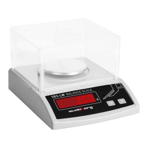 Waga laboratoryjna precyzyjna ze szklaną osłoną wyświetlaczem LED 200g / 0.001g Waga laboratoryjna precyzyjna ze szklaną osłoną wyświetlaczem LED 200g / 0.001g
