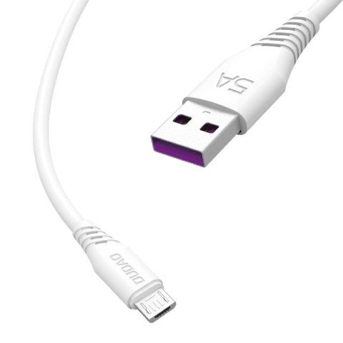 Przewód kabel USB - micro USB 5A 1m biały Przewód kabel USB - micro USB 5A 1m biały