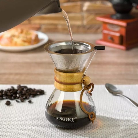 SZKLANY ZAPARZACZ DO KAWY 400ml KINGOFF KH-1638 SZKLANY ZAPARZACZ DO KAWY 400ml KINGOFF KH-1638