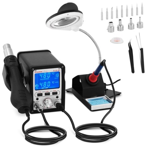 Stacja lutownicza kolbowa HOT AIR 70W LCD S-LS-45 S - ZESTAW 21el. Stacja lutownicza kolbowa HOT AIR 70W LCD S-LS-45 S - ZESTAW 21el.