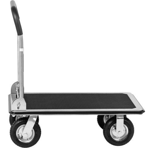 Wózek platformowy magazynowy ręczny składany 1 burta do 300 kg 80 x 60 cm Wózek platformowy magazynowy ręczny składany 1 burta do 300 kg 80 x 60 cm