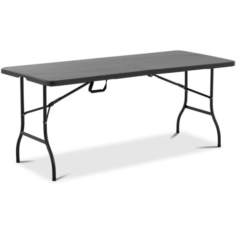 Stół cateringowy ogrodowy składany do 150 kg 1830 x 750 x 740 mm czarny Stół cateringowy ogrodowy składany do 150 kg 1830 x 750 x 740 mm czarny
