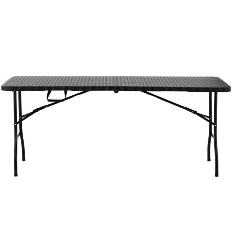 Stół cateringowy ogrodowy składany do 150 kg 1830 x 750 x 740 mm czarny Stół cateringowy ogrodowy składany do 150 kg 1830 x 750 x 740 mm czarny