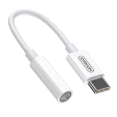 Adapter przejściówka do słuchawek 3.5 mm mini jack żeński - USB-C męski biały Adapter przejściówka do słuchawek 3.5 mm mini jack żeński - USB-C męski biały