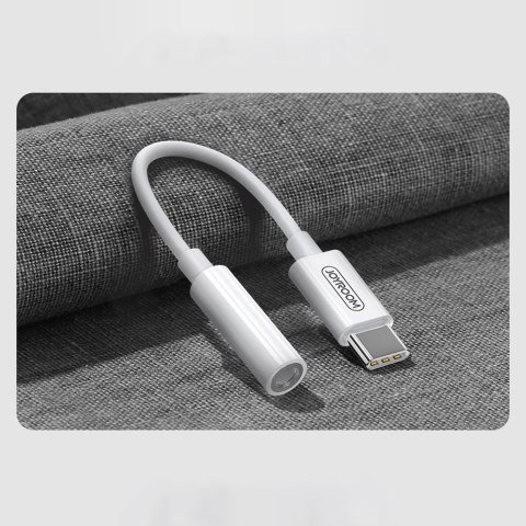 Adapter przejściówka do słuchawek 3.5 mm mini jack żeński - USB-C męski biały Adapter przejściówka do słuchawek 3.5 mm mini jack żeński - USB-C męski biały
