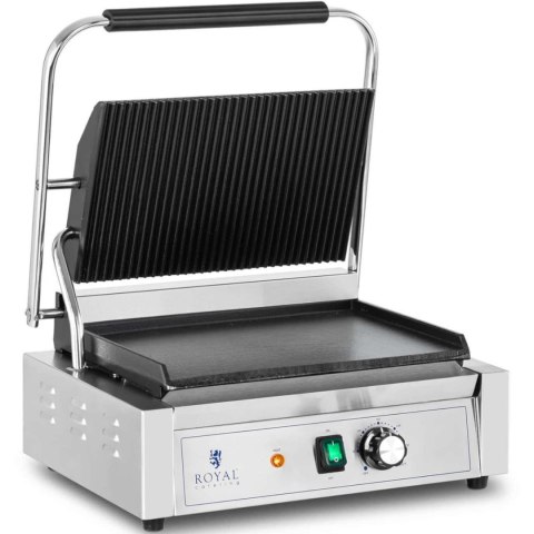 Grill kontaktowy elektryczny płyta gładka i ryflowana 33 x 22 cm 2200 W Grill kontaktowy elektryczny płyta gładka i ryflowana 33 x 22 cm 2200 W
