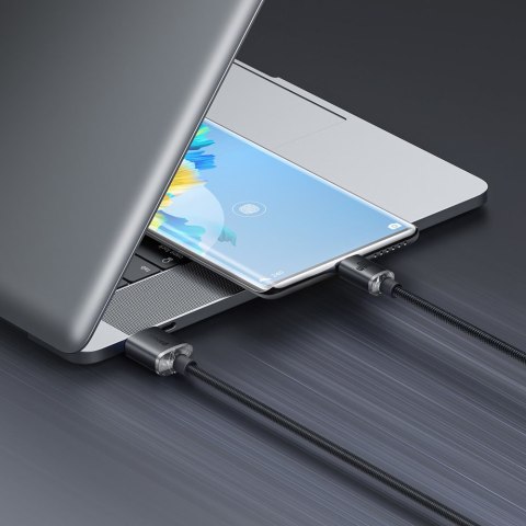 Kabel przewód USB - USB-C do szybkiego ładowania i transferu danych 100W 1.2m czarny