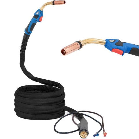 Uchwyt spawalniczy z przewodem do migomatu MIG MAG 4 m x 16 mm2 Uchwyt spawalniczy z przewodem do migomatu MIG MAG 4 m x 16 mm2