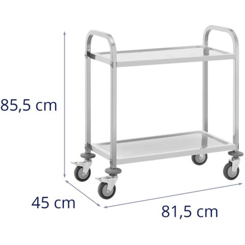 Wózek kelnerski cateringowy do serwowania 2 półki 70 x 40 cm do 64 kg Wózek kelnerski cateringowy do serwowania 2 półki 70 x 40 cm do 64 kg