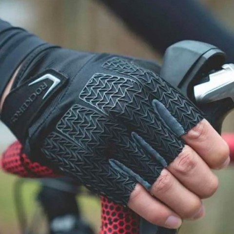 Rękawiczki rowerowe z wkładkami żelowymi rozmiar M szare Rękawiczki rowerowe z wkładkami żelowymi rozmiar M szare