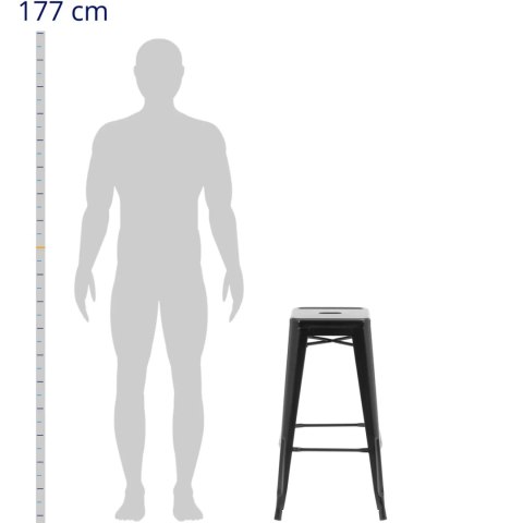 Stołek taboret hoker barowy loft czarny - 2 szt Stołek taboret hoker barowy loft czarny - 2 szt