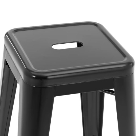 Stołek taboret hoker barowy loft czarny - 2 szt Stołek taboret hoker barowy loft czarny - 2 szt