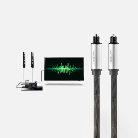 Kabel przewód optyczny Toslink SPDIF 3m szary Kabel przewód optyczny Toslink SPDIF 3m szary