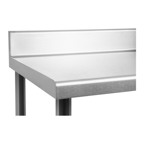 Stół blat do kuchni przyścienny z rantem stalowy nierdzewny 100x60cm Stół blat do kuchni przyścienny z rantem stalowy nierdzewny 100x60cm