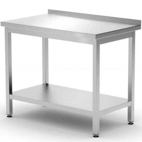 Stół blat roboczy przyścienny z rantem półką Budget Line STAL 800 x 600 x 850 mm - Hendi 817261 Stół blat roboczy przyścienny z rantem półką Budget Line STAL 800 x 600 x 850 mm - Hendi 817261