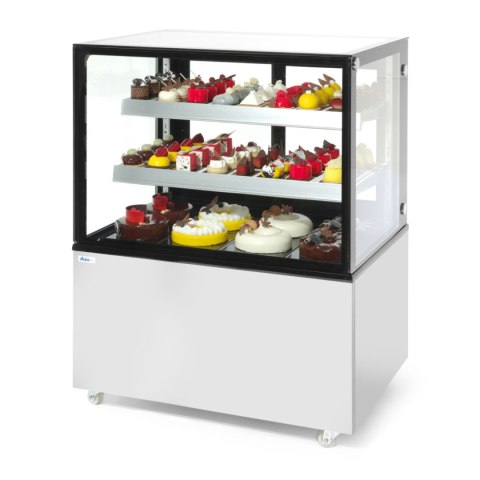 Witryna chłodnicza cukiernicza 2-półkowa jezdna LED 410L Witryna chłodnicza cukiernicza 2-półkowa jezdna LED 410L