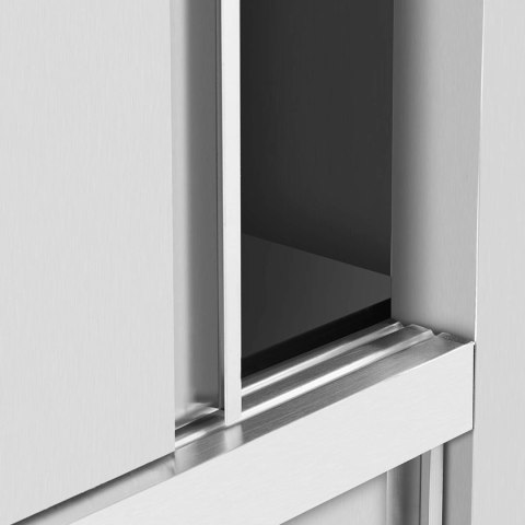 Szafa gastronomiczna magazynowa ze stali nierdzewnej drzwi suwane 120 kg 120 x 50 x 180 cm Szafa gastronomiczna magazynowa ze stali nierdzewnej drzwi suwane 120 kg 120 x 50 x 180 cm