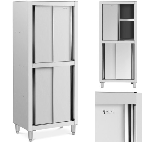 Szafa gastronomiczna magazynowa ze stali nierdzewnej drzwi suwane 120 kg 80 x 50 x 180 cm Szafa gastronomiczna magazynowa ze stali nierdzewnej drzwi suwane 120 kg 80 x 50 x 180 cm