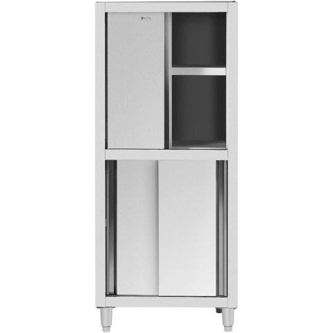 Szafa gastronomiczna magazynowa ze stali nierdzewnej drzwi suwane 120 kg 80 x 50 x 180 cm Szafa gastronomiczna magazynowa ze stali nierdzewnej drzwi suwane 120 kg 80 x 50 x 180 cm
