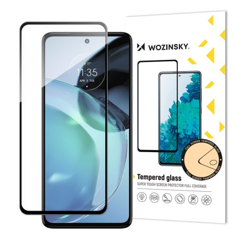 Szkło hartowane 9H na cały ekran Motorola Moto G72 z czarną ramką Full Glue Szkło hartowane 9H na cały ekran Motorola Moto G72 z czarną ramką Full Glue