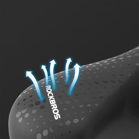 Siodełko rowerowe MTB z amortyzorami wodoodporne + lampka LED - czarne Siodełko rowerowe MTB z amortyzorami wodoodporne + lampka LED - czarne