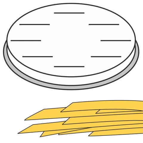 Końcówka do wyrobu makaronu FETTUCCINE płaskie wstążki 16 otworów 8x1 mm MPF2.5/4 - Hendi 229354 Końcówka do wyrobu makaronu FETTUCCINE płaskie wstążki 16 otworów 8x1 mm MPF2.5/4 - Hendi 229354