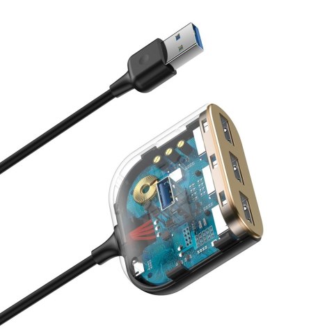 Adapter przejściówka HUB 4w1 USB Adapter USB3.0 TO USB3.0*1+USB2.0*3 1m Black Adapter przejściówka HUB 4w1 USB Adapter USB3.0 TO USB3.0*1+USB2.0*3 1m Black