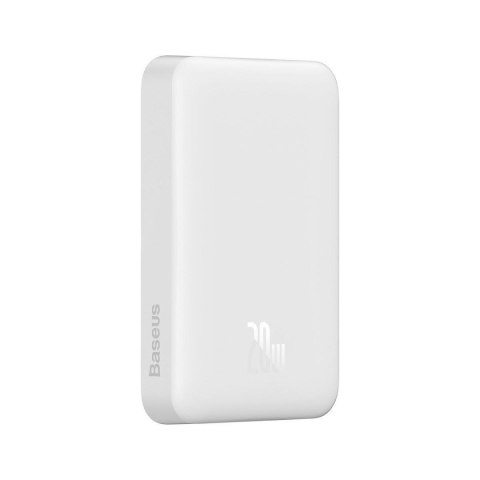 Mini powerbank 10000mAh z ładowaniem indukcyjnym MagSafe PD 20W biały Mini powerbank 10000mAh z ładowaniem indukcyjnym MagSafe PD 20W biały