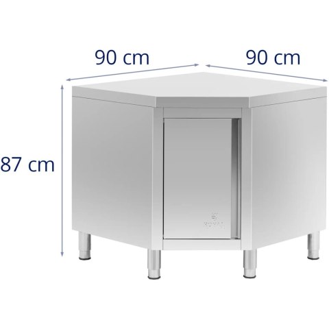 Szafa narożna gastronomiczna STAL 90 x 90 cm Szafa narożna gastronomiczna STAL 90 x 90 cm