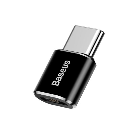 Adapter Mini przejściówka z micro USB na USB-C - czarny Adapter Mini przejściówka z micro USB na USB-C - czarny